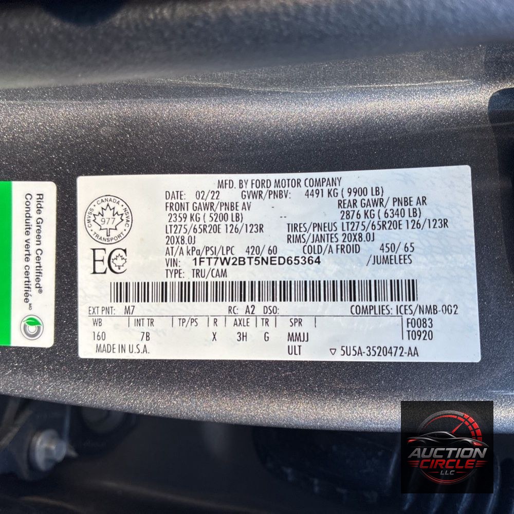 2022 Ford F250 S/D Platinum