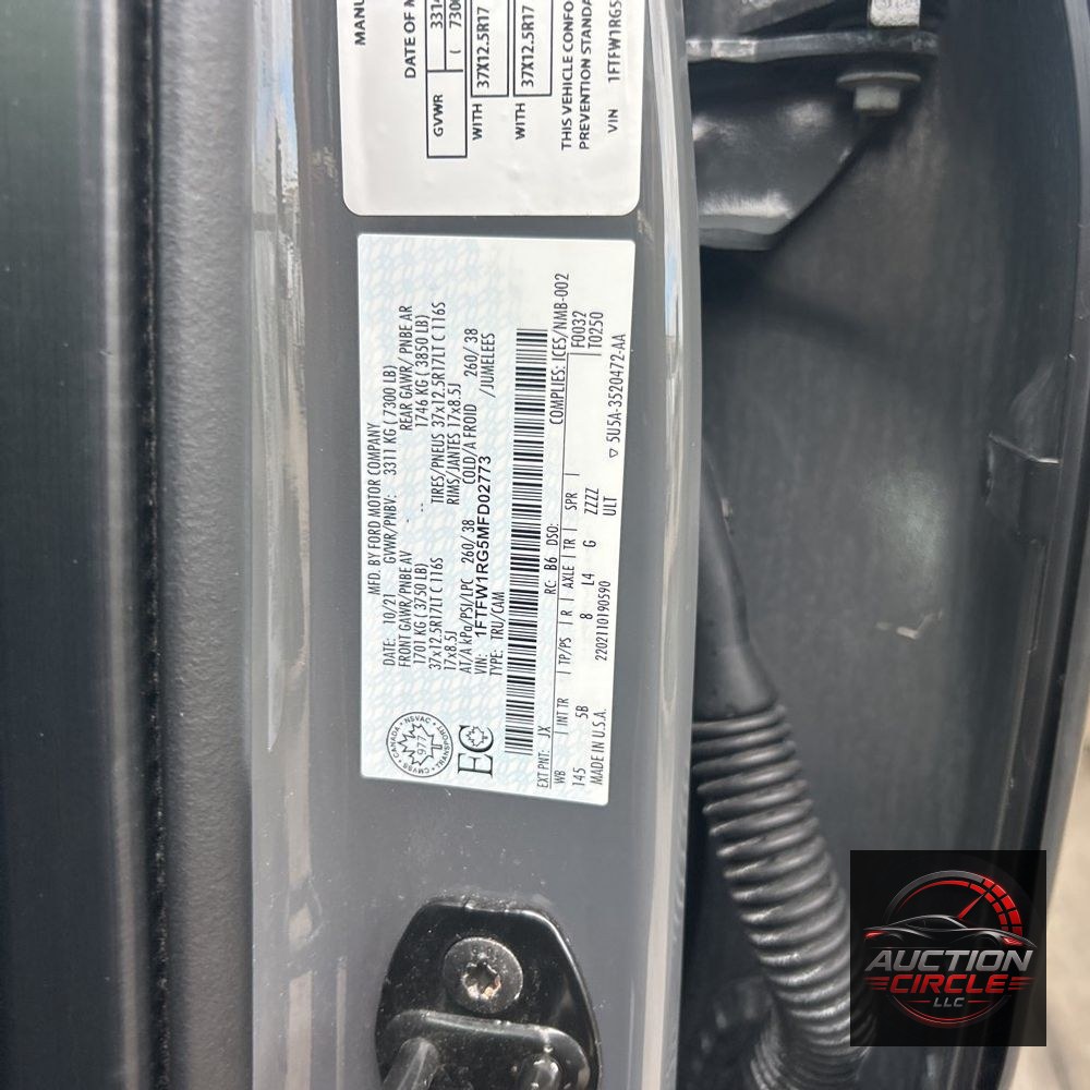2021 Ford F150 Raptor