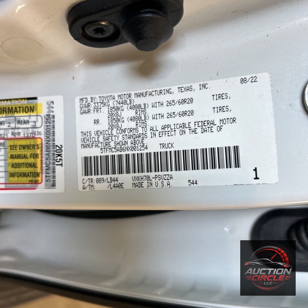 2022 Toyota Tundra 1794 Edition HV