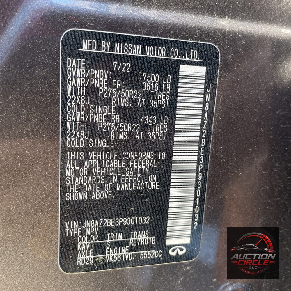 2023 INFINITI QX80 Sensory