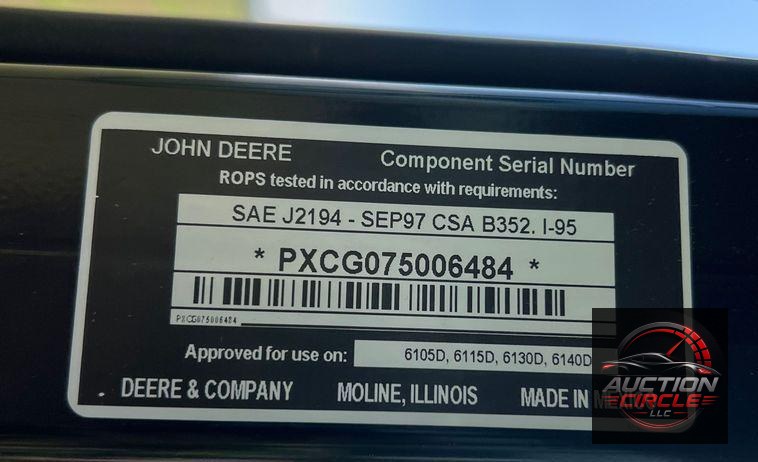 2014 John Deere 6140D MFWD tractor