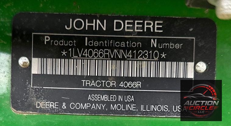 2022 John Deere  4066R MFWD tractor