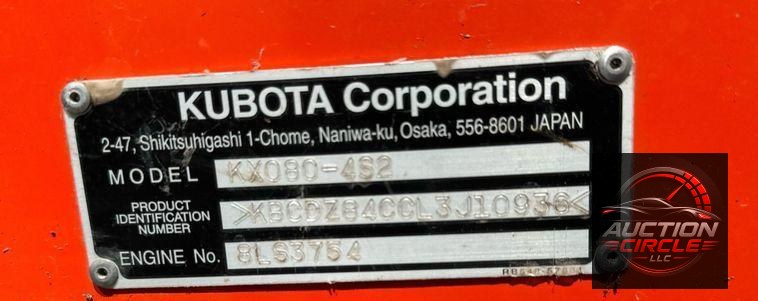 2020 Kubota  KX080-4S2 mini excavator