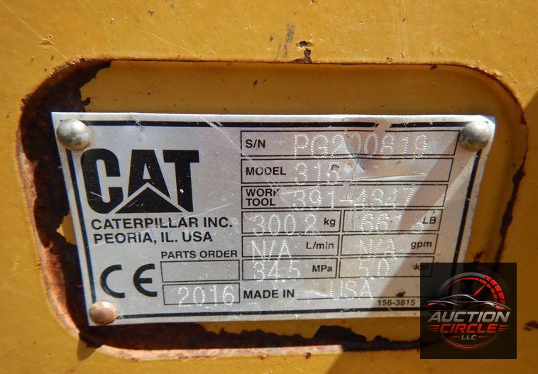 2016 Caterpillar 316FL  excavator