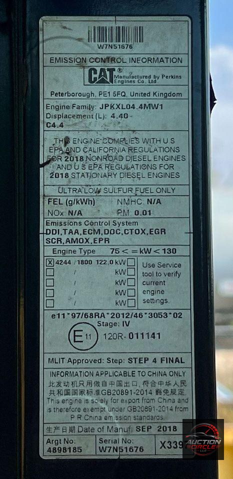 2019 Caterpillar 320 excavator