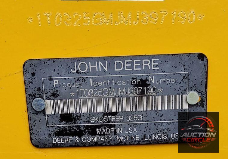 2021 John Deere 325G tracked skid steer loader