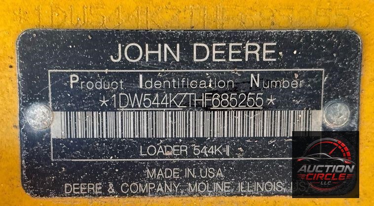 2018 John Deere 544K-II loader