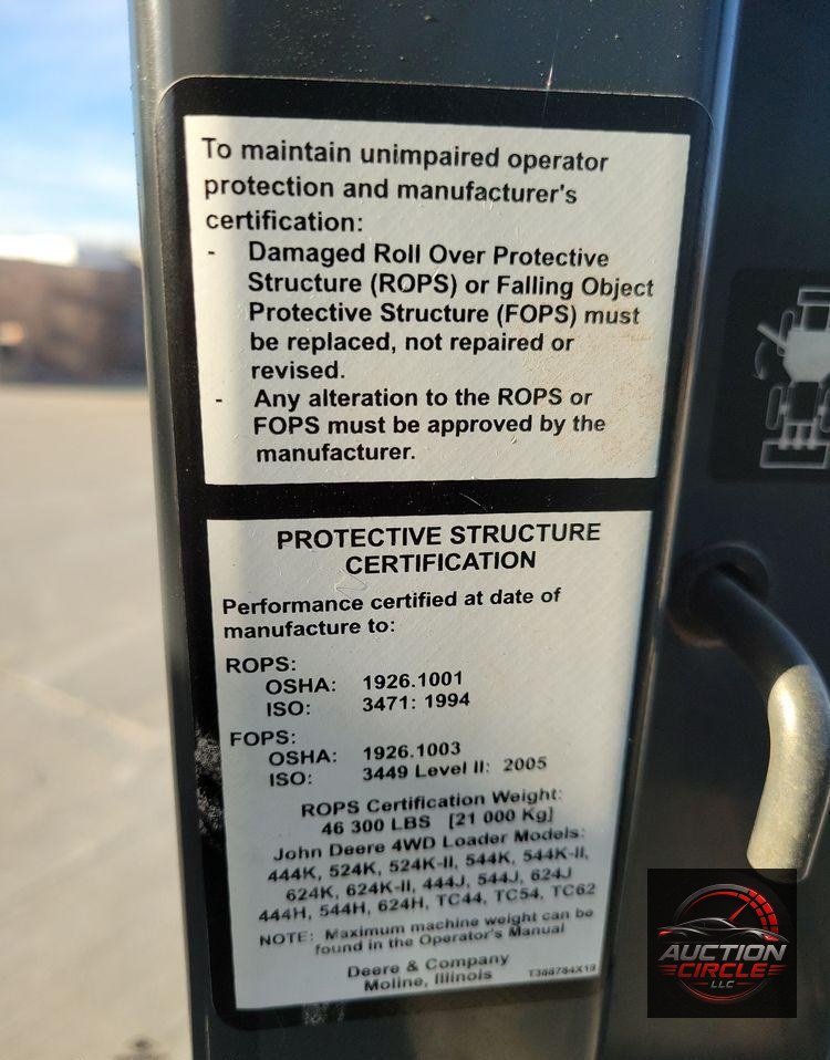 2018 John Deere 544K-II  wheel loader