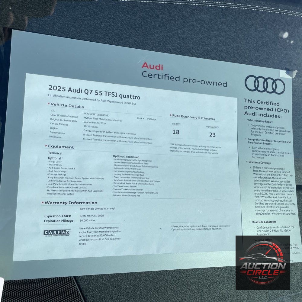 2025 Audi Q7 Prestige 55