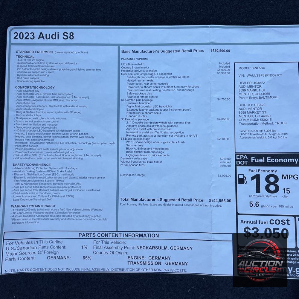 2023 Audi S8